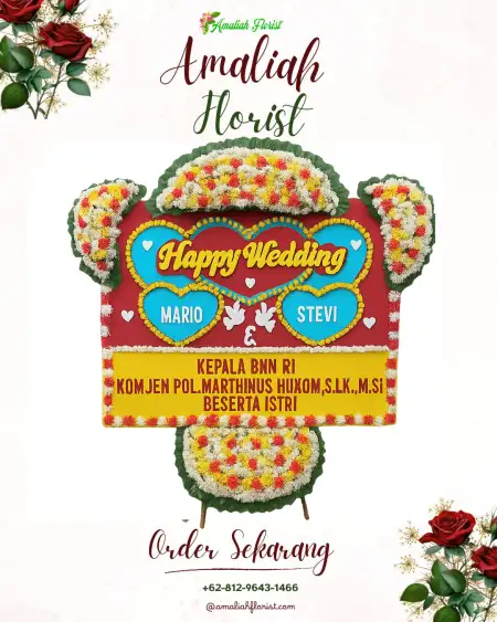 Papan Bunga Pernikahan Pranan